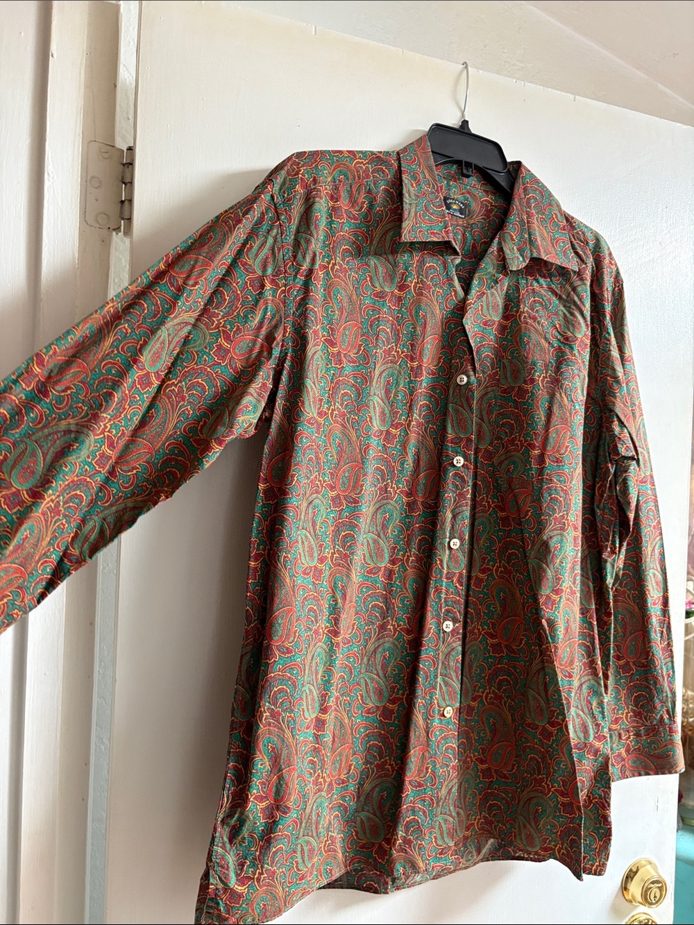 Solemare Maus & Hoffman Paisley Shirt - Teal & Red